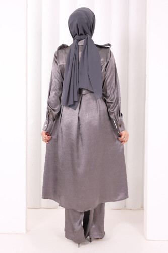 Kemerli İkili Takım 8024 Gri - 4