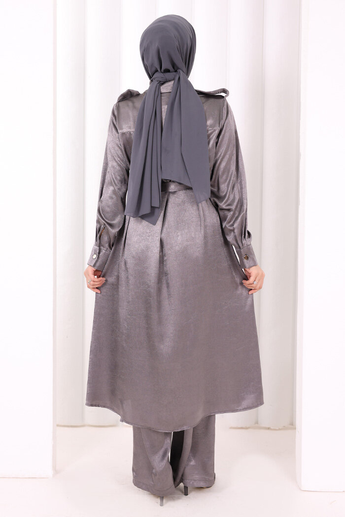 Kemerli İkili Takım 8024 Gri - 4