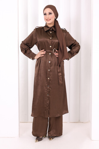 Kemerli İkili Takım 8024 Kahverengi - 2
