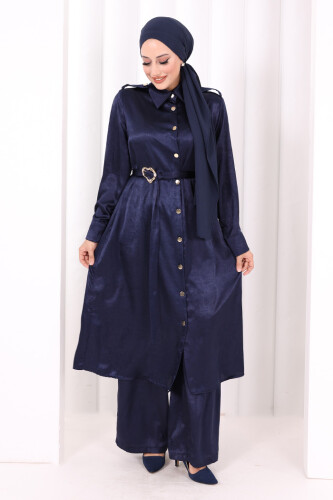 Kemerli İkili Takım 8024 Lacivert - 2