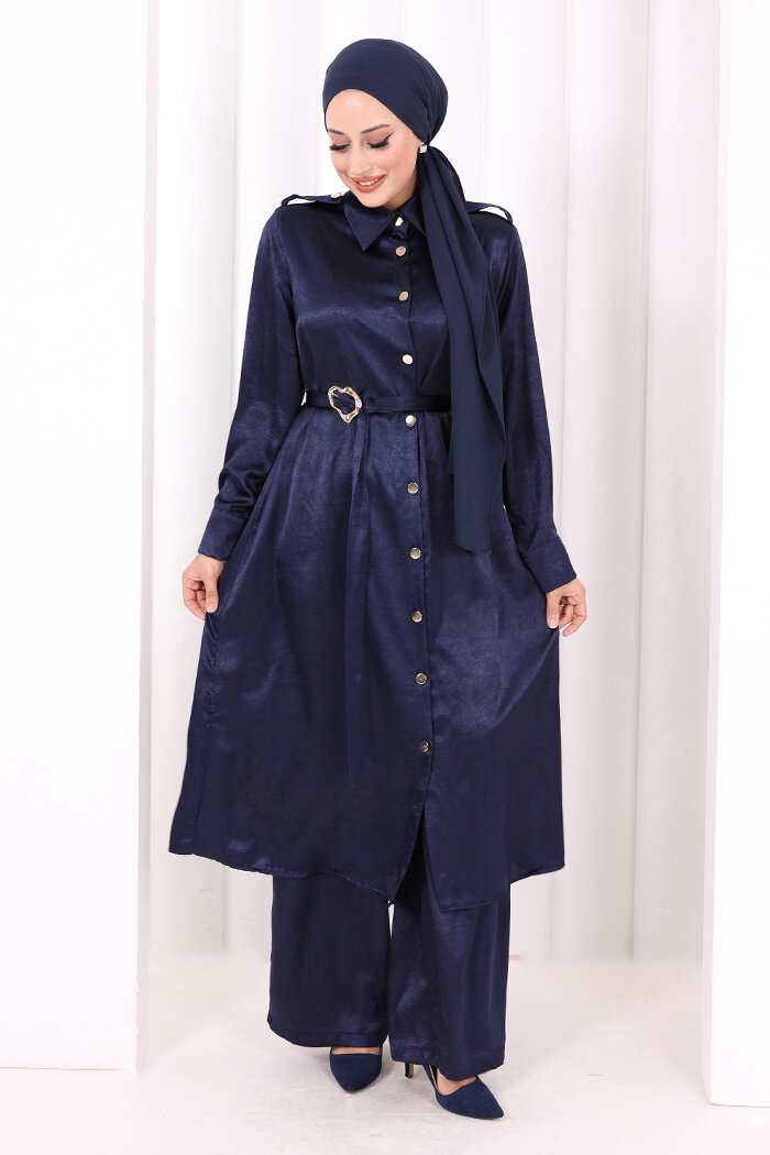 Kemerli İkili Takım 8024 Lacivert - 2