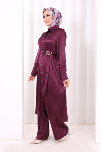 Kemerli İkili Takım 8024 Mürdüm - 3