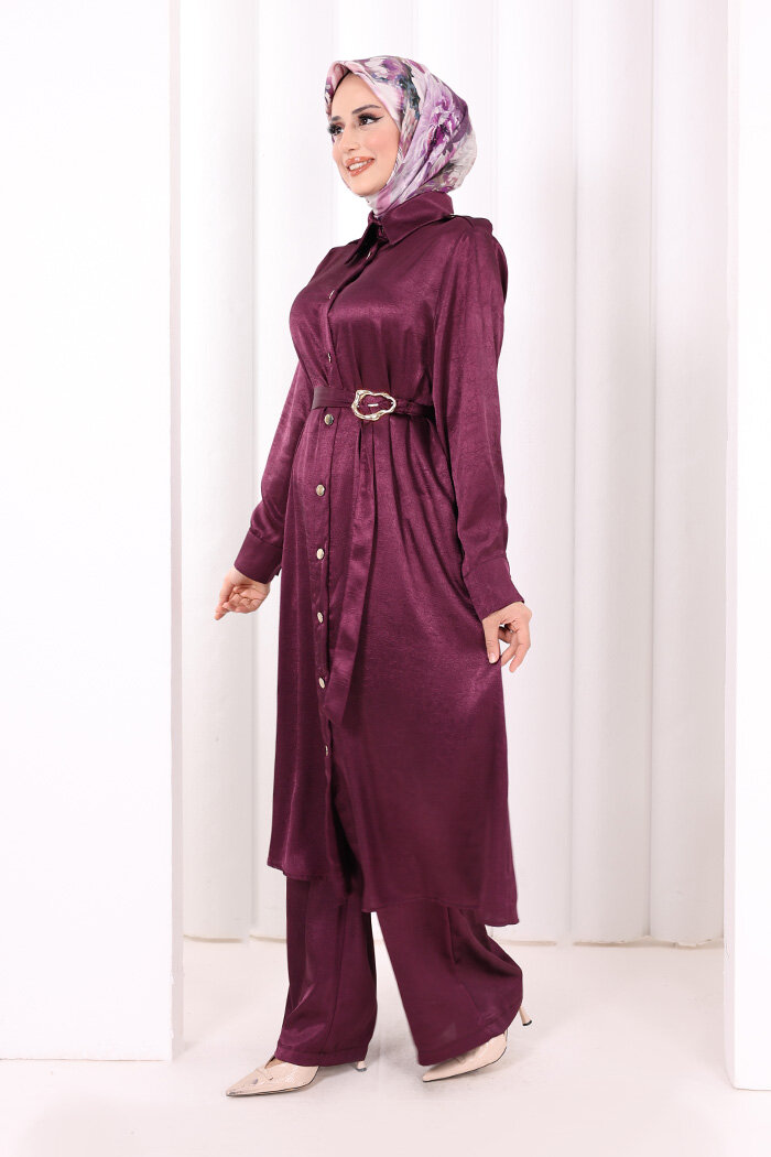 Kemerli İkili Takım 8024 Mürdüm - 3