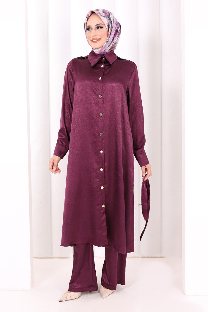 Kemerli İkili Takım 8024 Mürdüm - 7