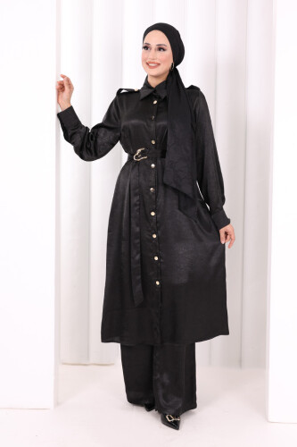 Kemerli İkili Takım 8024 Siyah