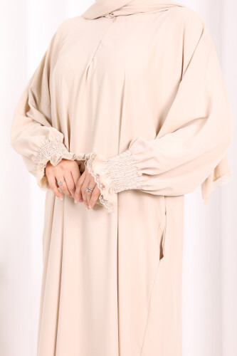 Kendinden Şallı Namaz  Elbisesi 8007 Taş - 5