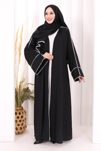 Keten Takım Şal Hediyelidir 7067 Siyah