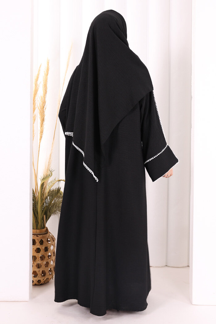 Keten Takım Şal Hediyelidir 7067 Siyah - 4