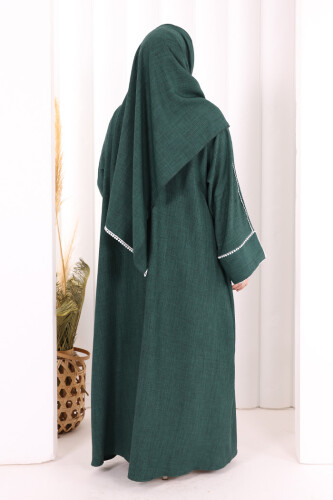 Keten Takım Şal Hediyelidir 7067 Zümrüt - 4