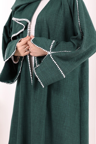 Keten Takım Şal Hediyelidir 7067 Zümrüt - 6