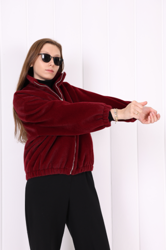 Kısa Angora Mont 70028 Bordo - 5