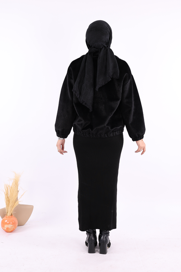 Kısa Angora Mont 70028 Siyah - 5