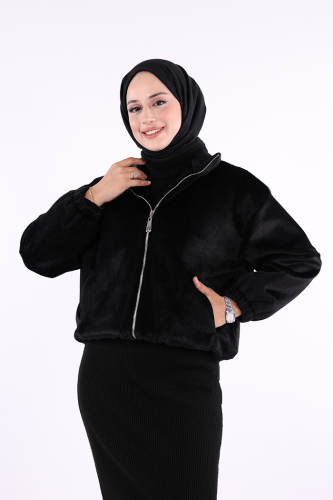 Kısa Angora Mont 70028 Siyah - 6