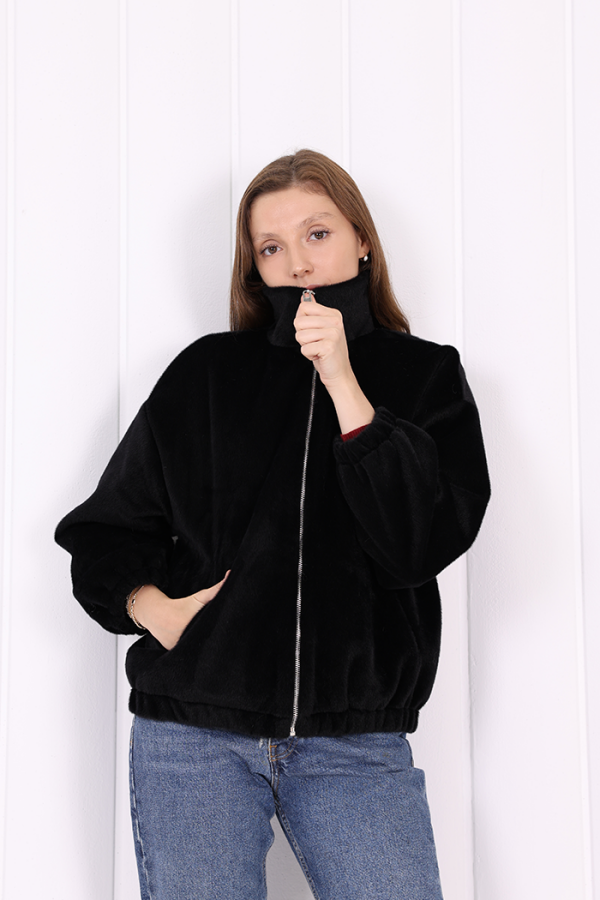 Kısa Angora Mont 70028 Siyah - 6