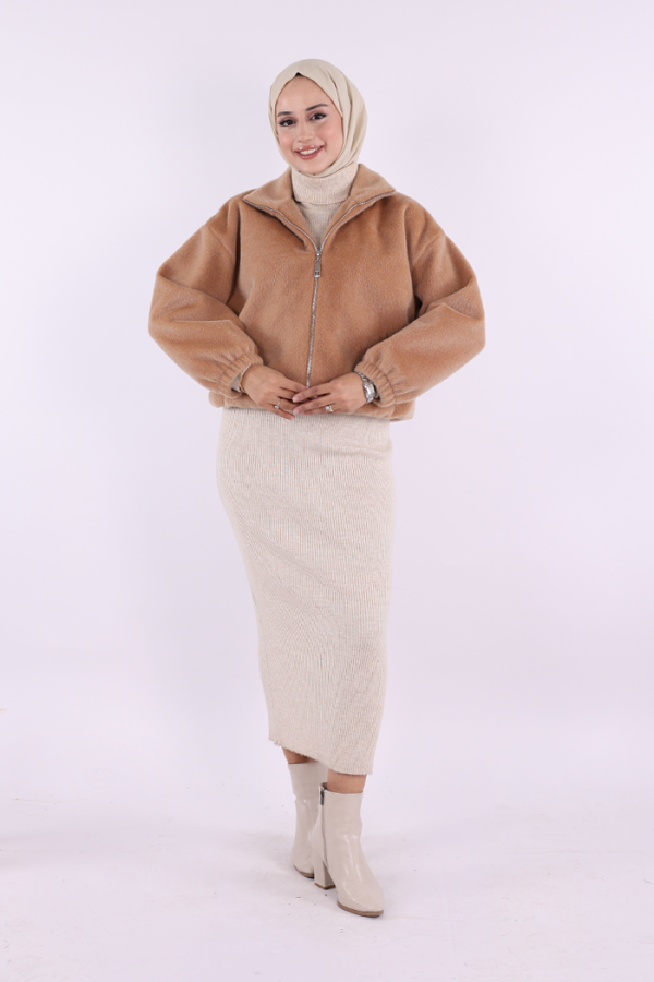 Kısa Angora Mont 70028 Vizon - 2