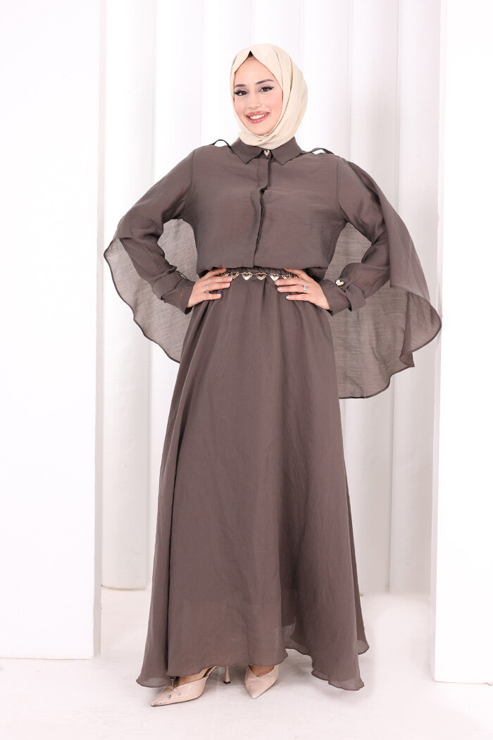 Kloş Etek Tunik Takım 8028 Duman - 1