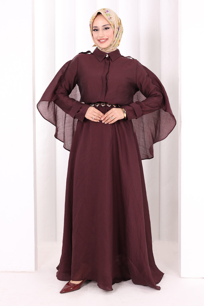 Kloş Etek Tunik Takım 8028 Mürdüm - 2