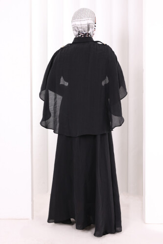 Kloş Etek Tunik Takım 8028 Siyah - 5