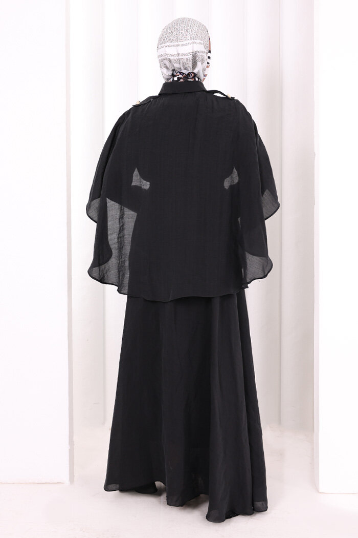 Kloş Etek Tunik Takım 8028 Siyah - 5