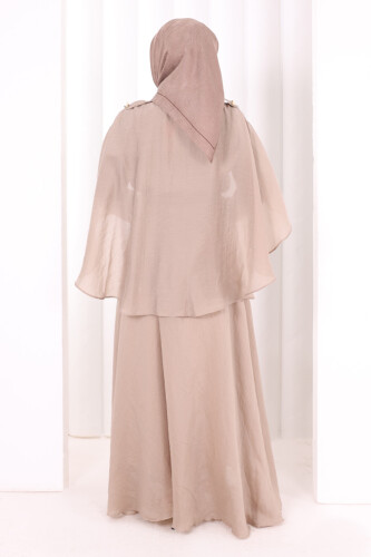 Kloş Etek Tunik Takım 8028 Vizon - 4