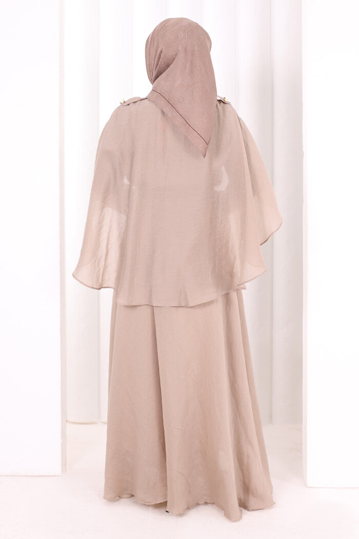 Kloş Etek Tunik Takım 8028 Vizon - 4