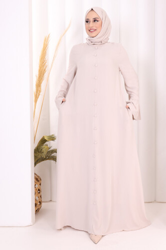 Kol Fırfır Detay Elbise Şal Hediye! 6073 Taş - 2