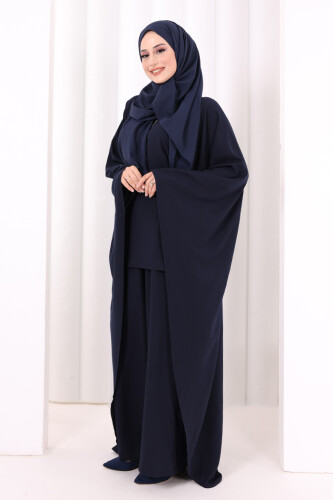 Kolyeli Tunik Pantolon Takım 8026 Lacivert - 3