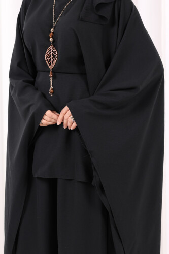 Kolyeli Tunik Pantolon Takım 8026 Siyah - 6