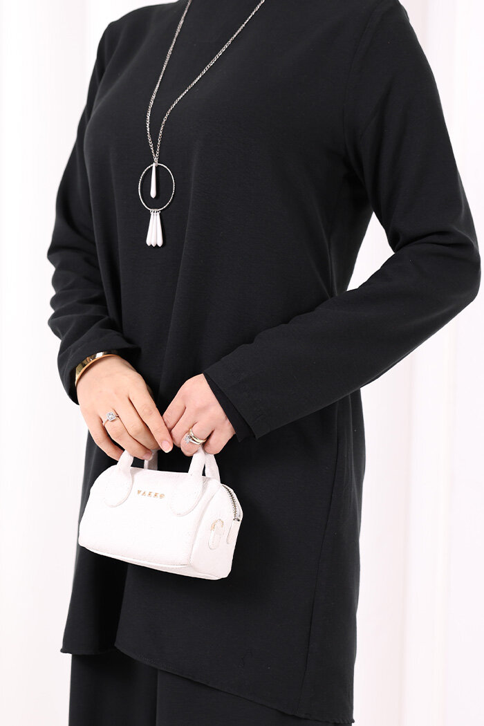 Kolyeli Tunik Pantolon Takım 8027 Siyah - 6