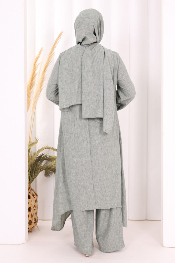 Kolyeli Tunik Pantolon Takım ŞAL HEDİYE! 8020 Mint - 5