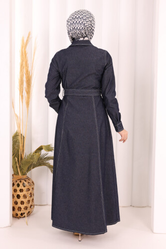 Kot Elbise 7061 Lacivert - 5