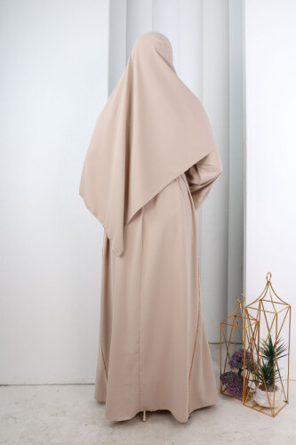 Kristal Taşlı Şallı Abaya 9205 Taş - 5