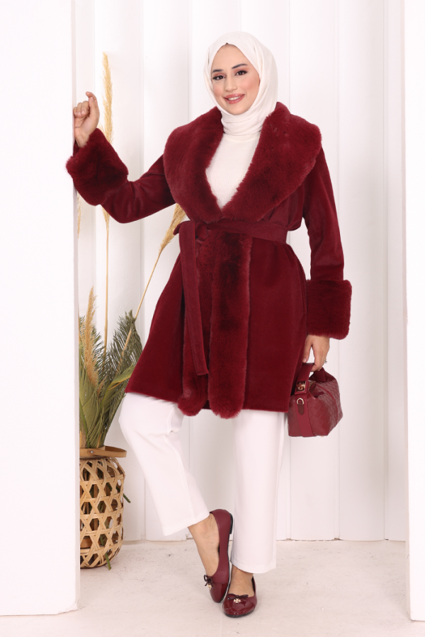 Kürklü Kaban 70062 Bordo - 1