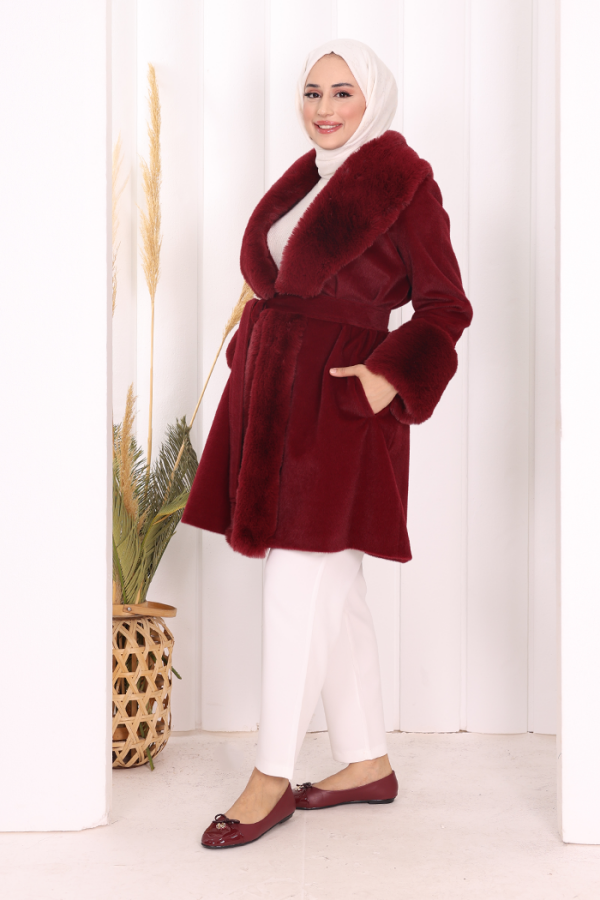 Kürklü Kaban 70062 Bordo - 3