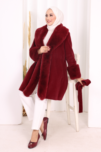 Kürklü Kaban 70062 Bordo - 4