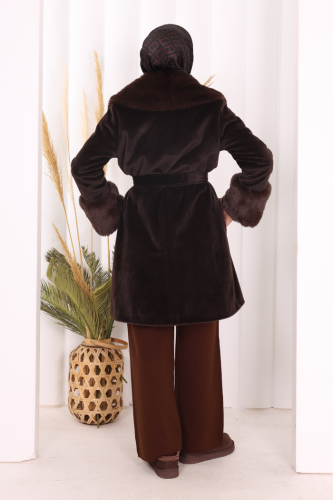 Kürklü Kaban 70062 Kahverengi - 5