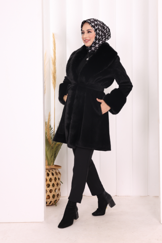 Kürklü Kaban 70062 Siyah - 3