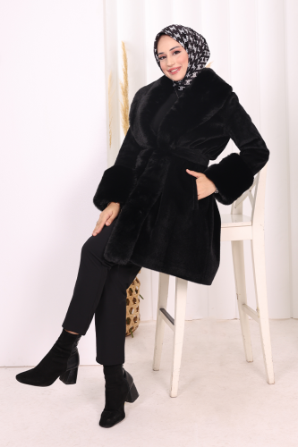 Kürklü Kaban 70062 Siyah - 5