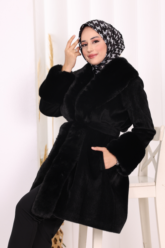 Kürklü Kaban 70062 Siyah - 6