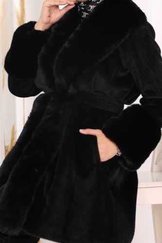 Kürklü Kaban 70062 Siyah - 7