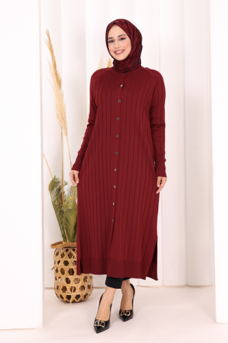 Merserize Hırka 18198 Bordo - 3