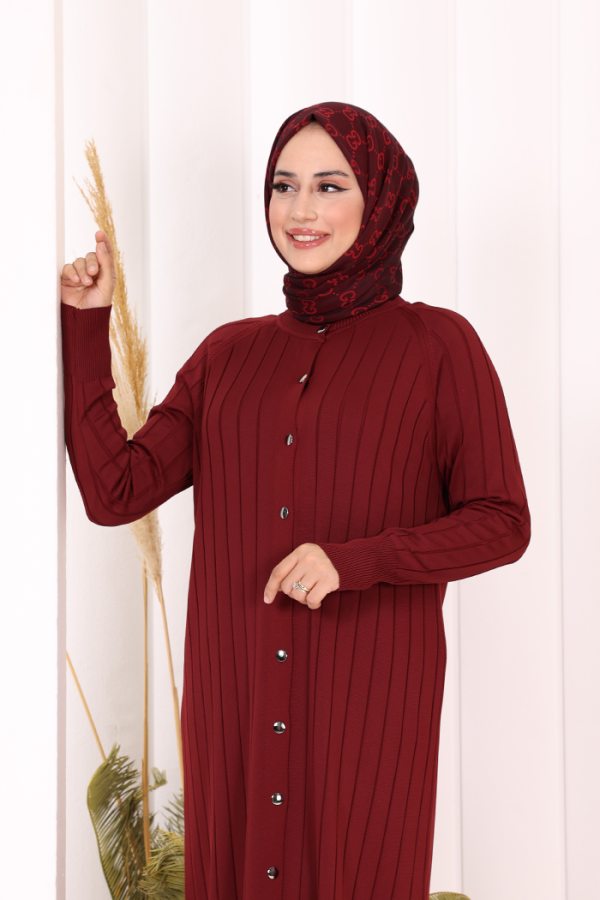 Merserize Hırka 18198 Bordo - 6