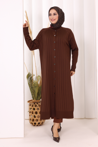 Merserize Hırka 18198 Kahverengi - 2