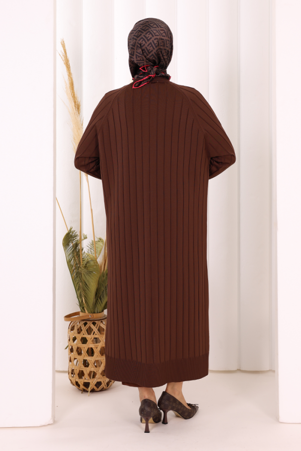 Merserize Hırka 18198 Kahverengi - 4