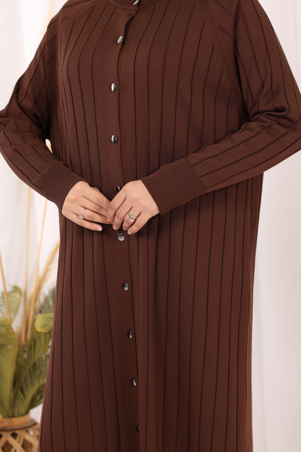 Merserize Hırka 18198 Kahverengi - 6