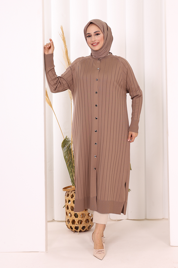 Merserize Hırka 18198 Koyu Vizon - 2