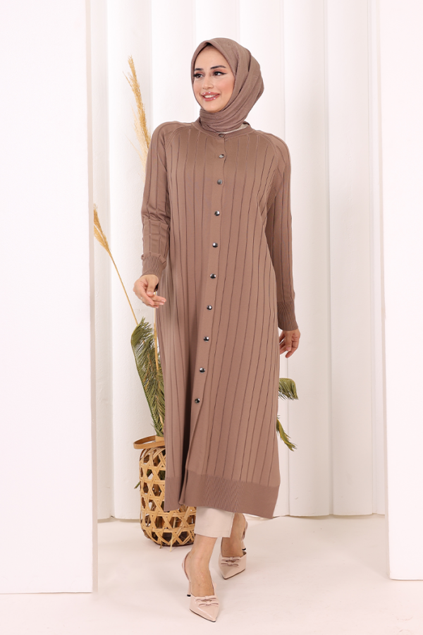 Merserize Hırka 18198 Koyu Vizon - 3