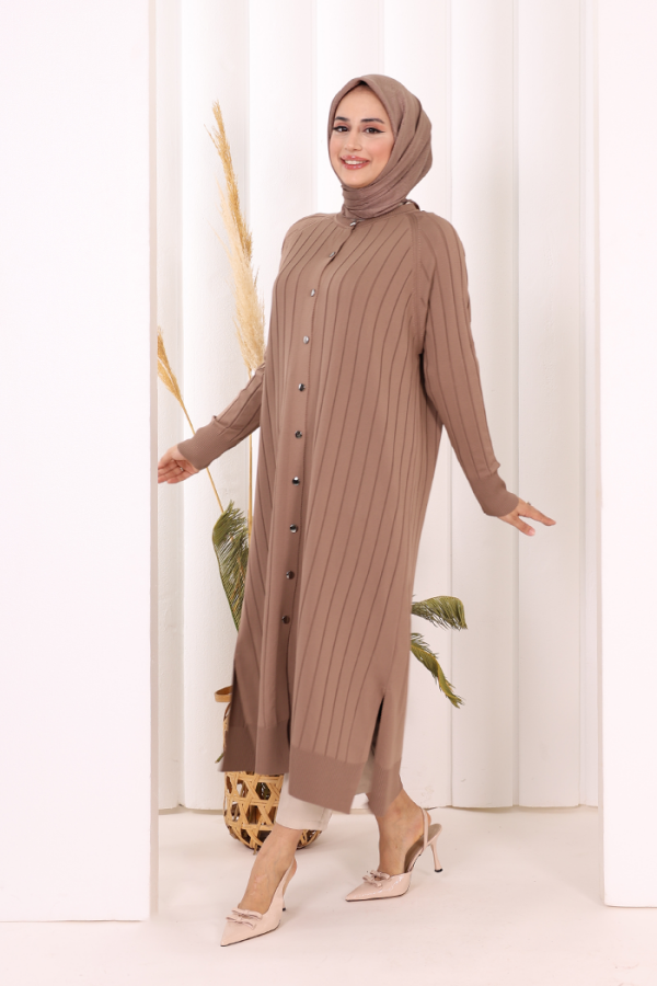 Merserize Hırka 18198 Koyu Vizon - 4