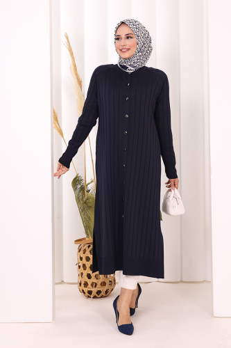 Merserize Hırka 18198 Lacivert - 3