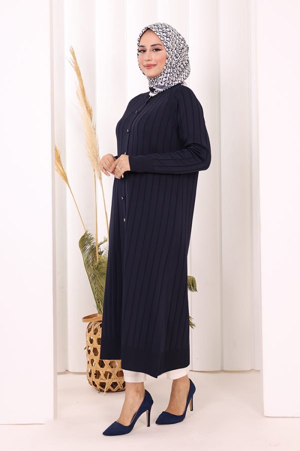 Merserize Hırka 18198 Lacivert - 4